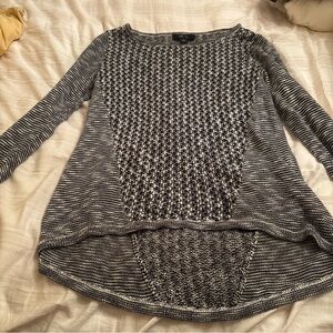 Women's Black and White Sweater